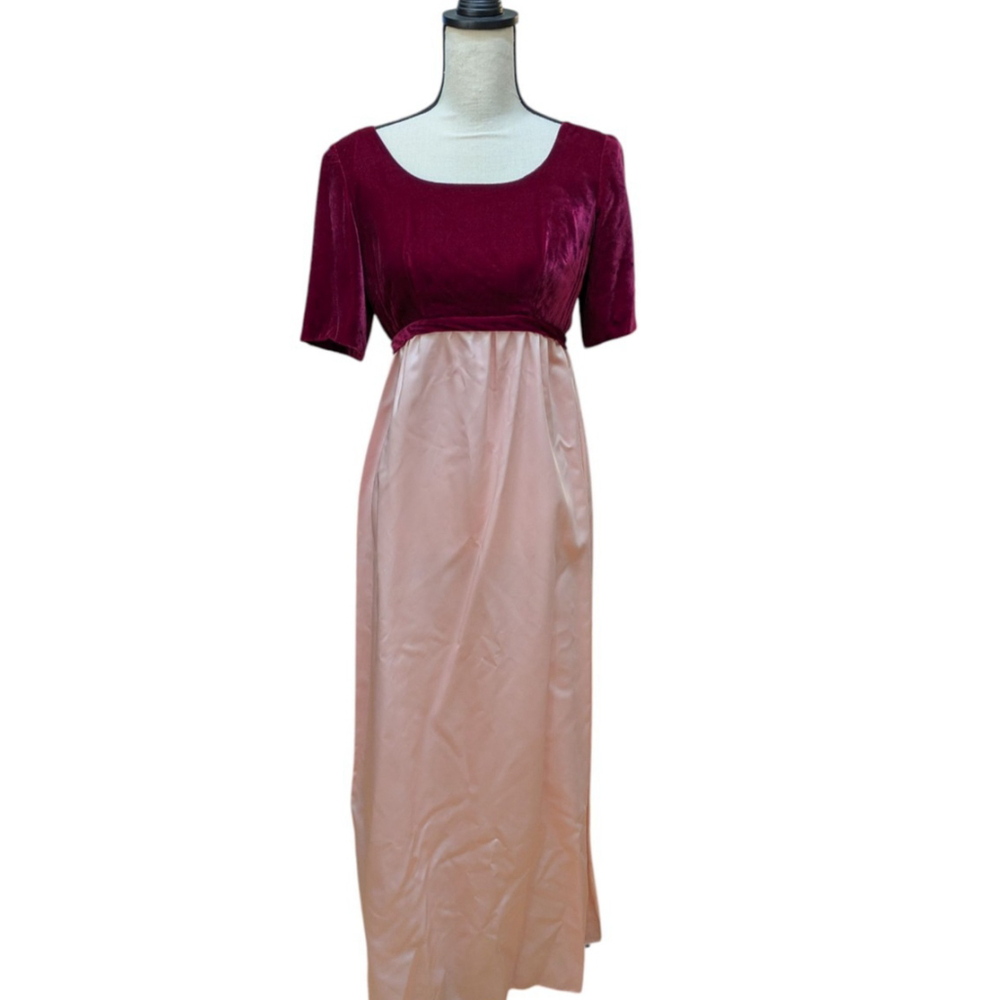 Vintage Dress Renaissance Fair Costume? empire waist velvet top bow back detail